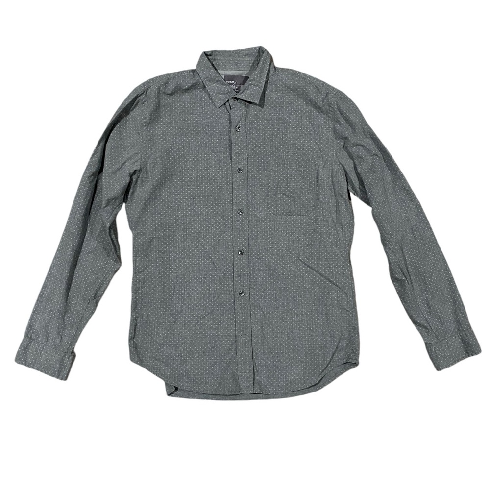 Vince Men’s Button Down Casual Long Sleeve Gray Shirt Medium